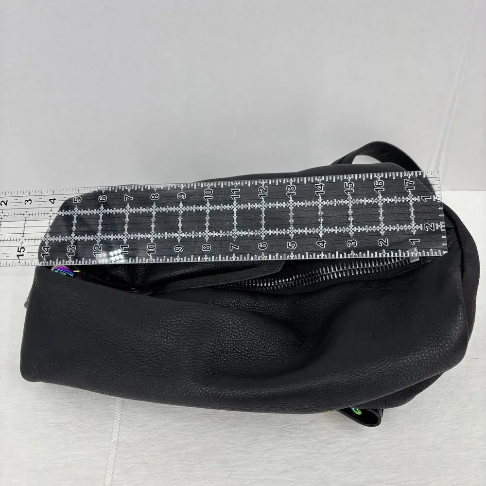 Aimee Kestenberg Tamitha Backpack‎ Black Pebbled Leather Handbag Purse